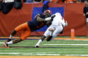 Chris Fredrick tallied four tackles against Louisville on Nov. 9. 